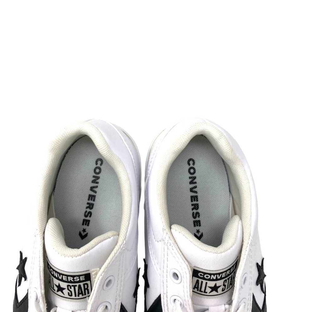 Converse Shoes Womens Size 669577C EL DISTRITO White Canvas Black Print Sneakers - Picture 5 of 10